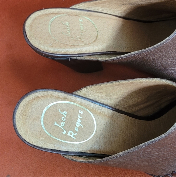 Jack Rogers Marley Leather Mule Slide Chestnut Brown Size 7.5 - Picture 8 of 10